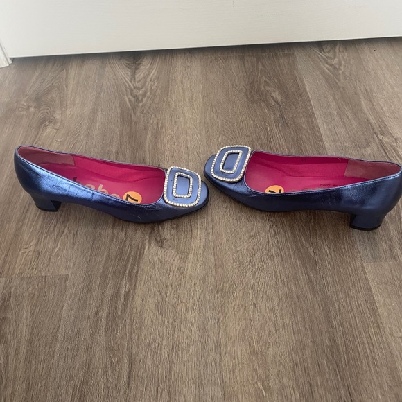 Like New Blue Women's Metallic Pump - Size 7 - Picture 2 of 4